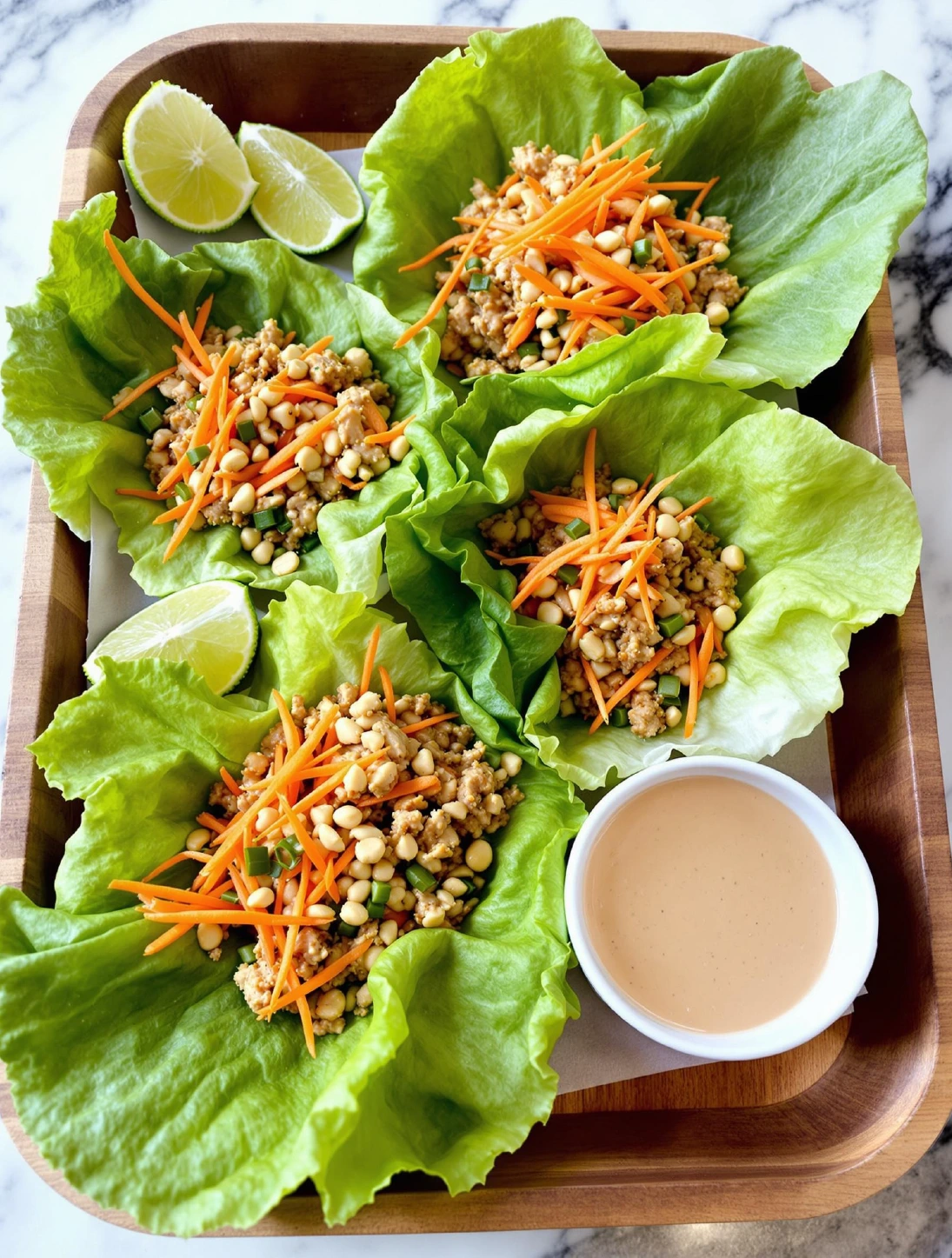 Savory Chicken Lettuce Wraps