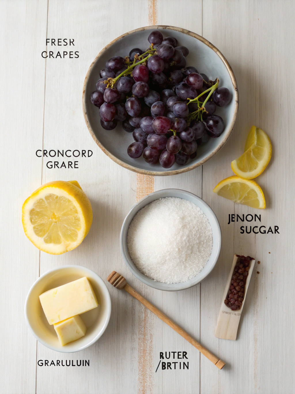 Grape jelly recipe ingridients.
